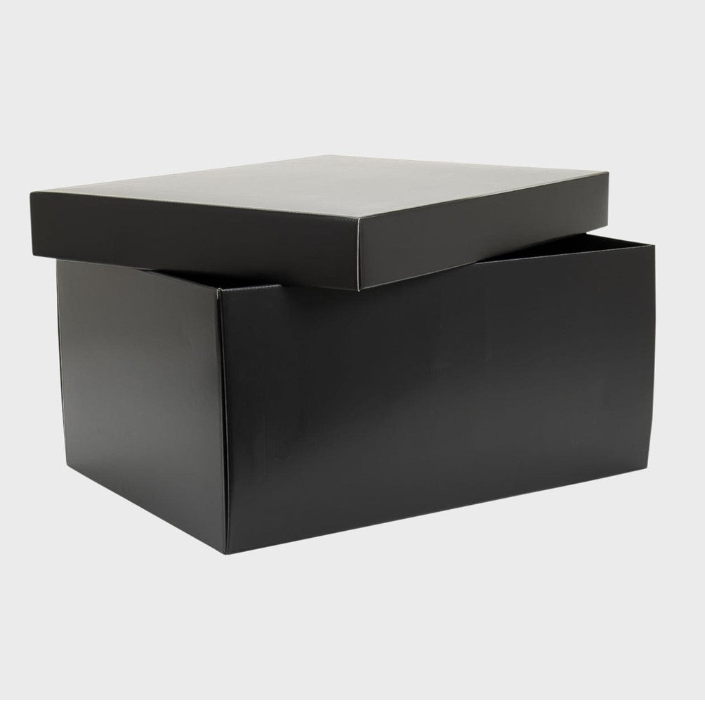 Black Gift Box with Drop on Lid (Wine Hamper)