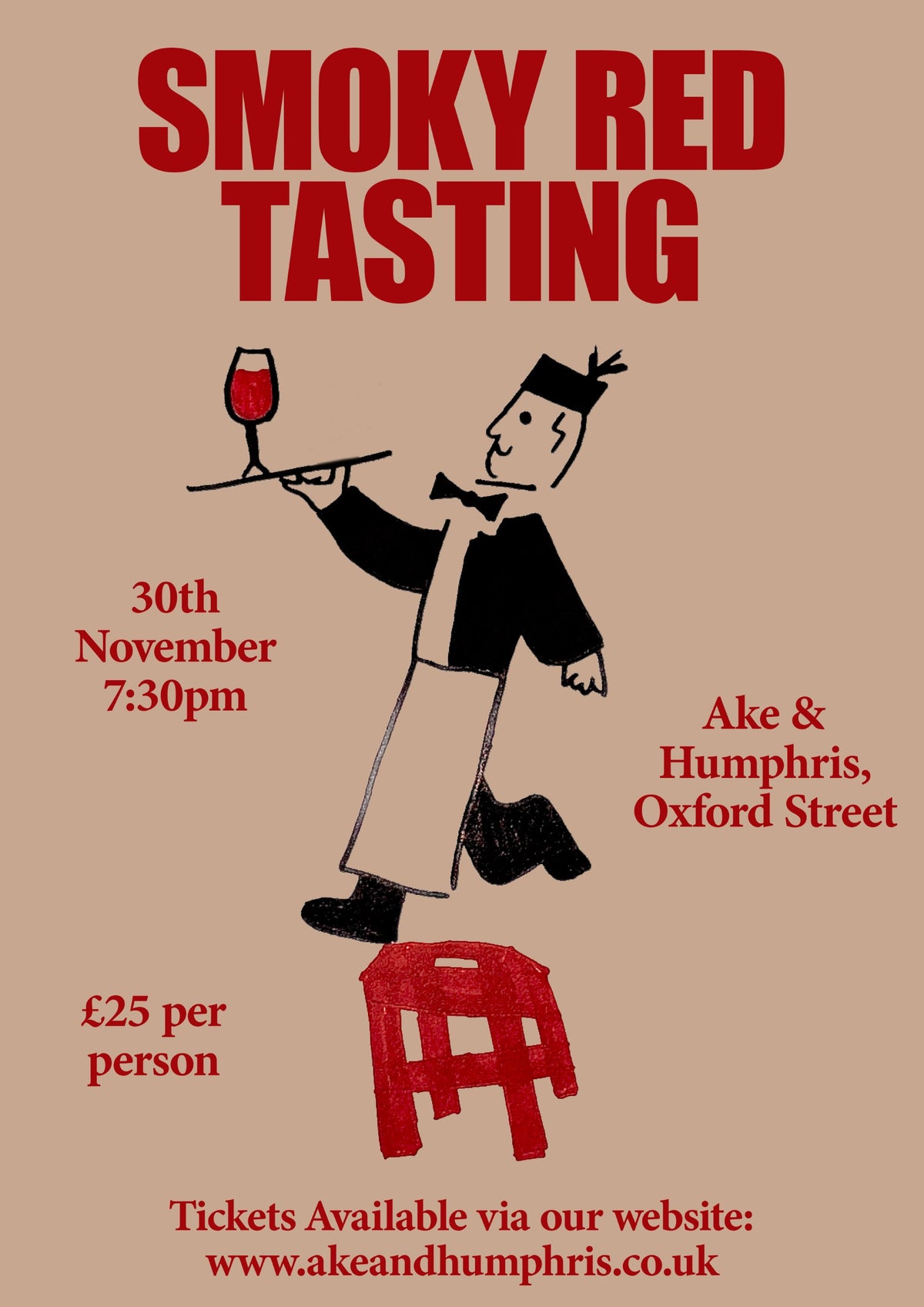Smoky Reds Wine Tasting Monday 30th November